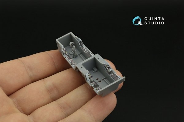 Quinta Studio QD48373 F/A-18F late / EA-18G 3D-Printed &amp; coloured Interior on decal paper (Hobby Boss) 1/48