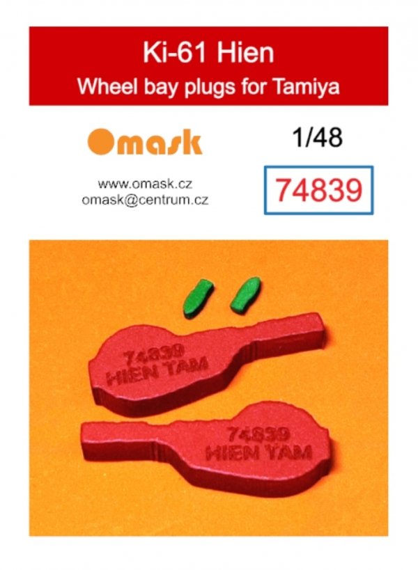 Omask 74839 Ki-61 Hien wheel bay plugs (for Tamiya 61115, 25424, 25203 ) 1/48