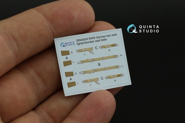 Quinta Studio QD48098 Ju 87B-2/R-2 3D-Printed &amp; coloured Interior on decal paper (Hasegawa) 1/48