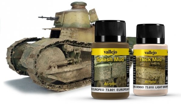 Vallejo 73810 Thick Mud - Light Brown Mud 40ml