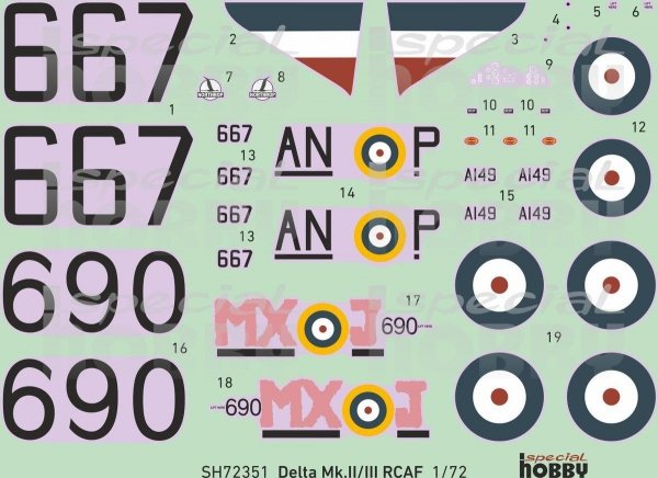 Special Hobby 72351 Delta Mk. II/ III RCAF 1/72