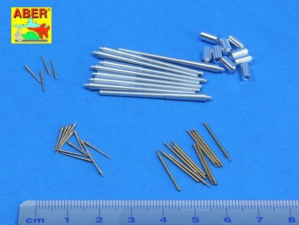 Aber 350L-67 Set of barrels for Italian Battleship: RN Roma 381mm x 9, 152mm x 12, 90mm x 12 (1:350)