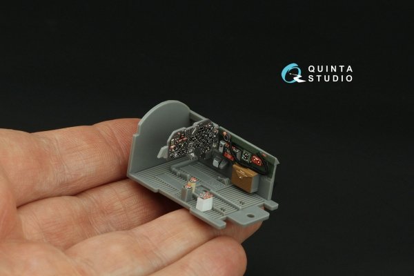 Quinta Studio QD48412 P-47D Thunderbolt Bubbletop 3D-Printed &amp; coloured Interior on decal paper (Tamiya) 1/48