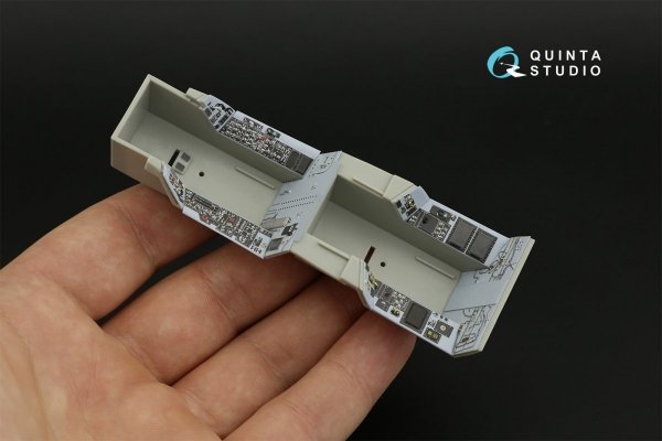 Quinta Studio QD32123 F/A-18F early 3D-Printed &amp; coloured Interior on decal paper (Trumpeter) 1/32