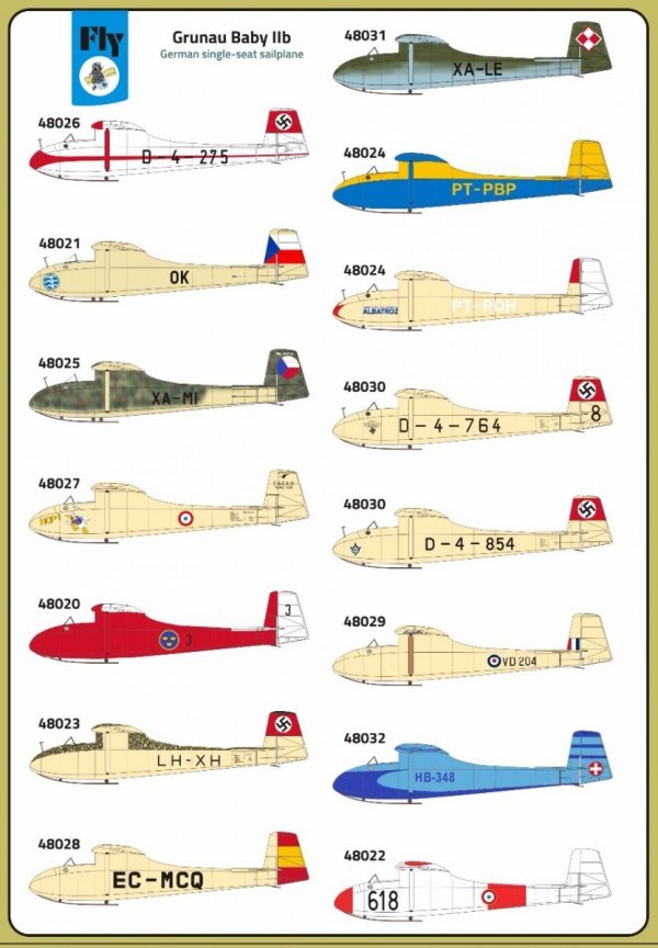 Fly 48024 Grunau Baby IIB Brasil vol. 1,2 1:48