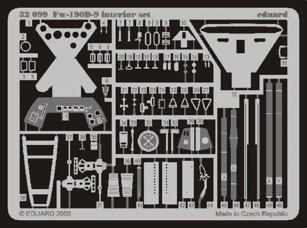 Eduard 32099 Fw 190D-9 interior 1/32 Hasegawa