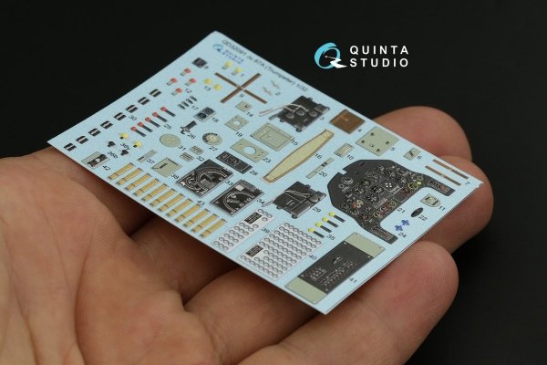 Quinta Studio QD32091 Ju 87A 3D-Printed &amp; coloured Interior on decal paper (Trumpeter) 1/32