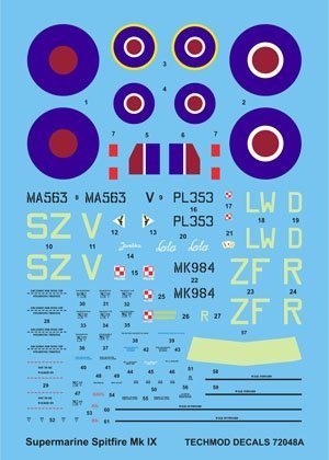 Techmod 72048 - Supermarine Spitfire F.IX (1:72)