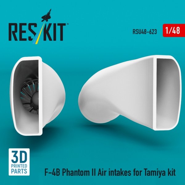 RESKIT RSU48-0623 F-4B Phantom II Air intakes for Tamiya kit (3D Printed) (1/48)