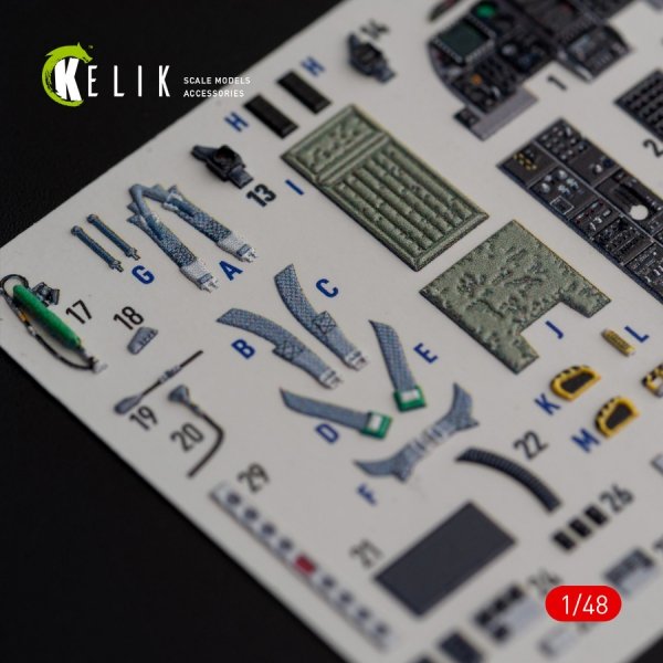 KELIK K48018 A-10C &quot;Thunderbolt II&quot; interior 3D decals for Italeri kit 1/48