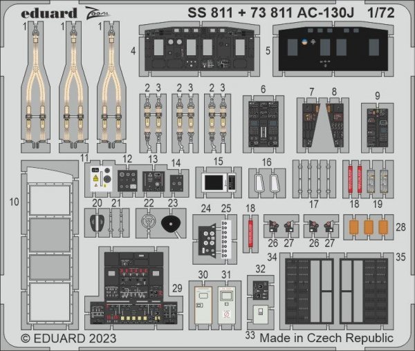 Eduard 73811 AC-130J interior Zvezda 1/72 