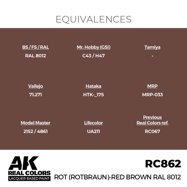 AK Interactive RC862 Rot (Rotbraun)-Red (Red Brown) RAL 8012 17 ml