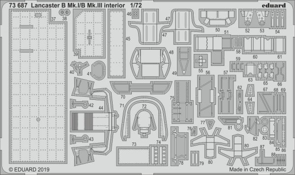 Eduard 73687 Lancaster B Mk. I/B Mk. III interior 1/72 AIRFIX