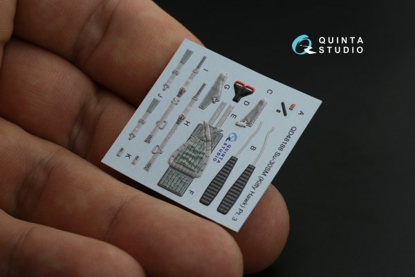 Quinta Studio QD48233 Su-27SM 3D-Printed &amp; coloured Interior on decal paper (KittyHawk) 1/48