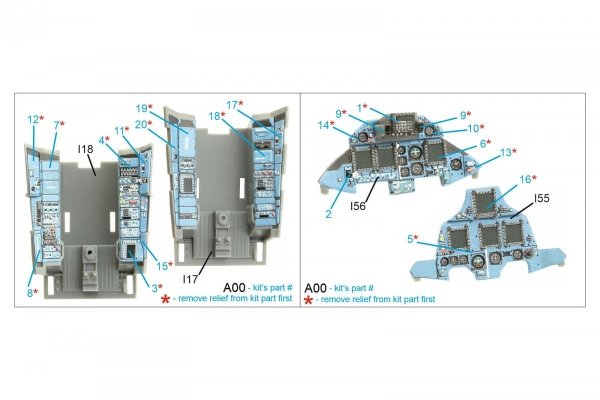 Quinta Studio QDS-48320 Su-30SM 3D-Printed &amp; coloured Interior on decal paper (GWH) (Small version) 1/48