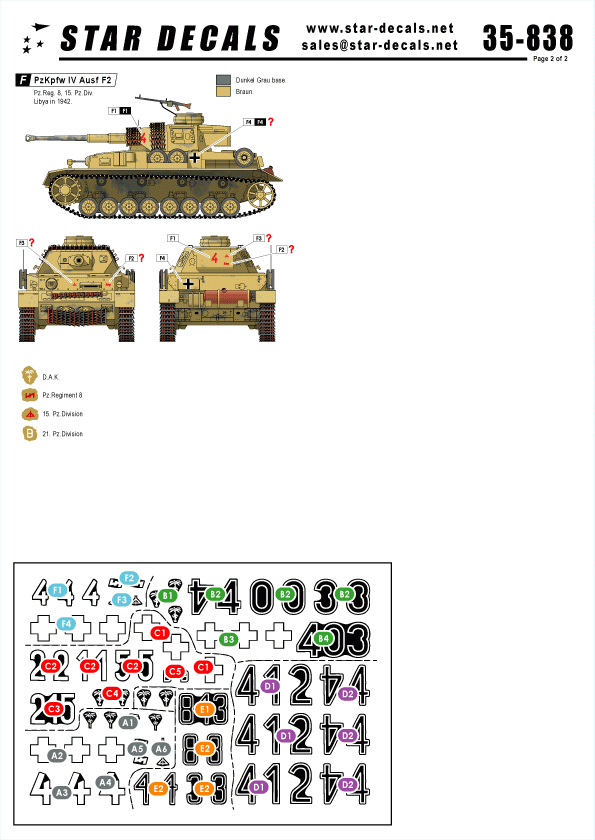 Star Decals 35-838 German Afrika Mix # 8 1/35