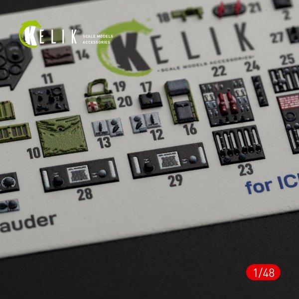 KELIK K48084 B-26B Marauder interior 3D decals for ICM kit 1/48