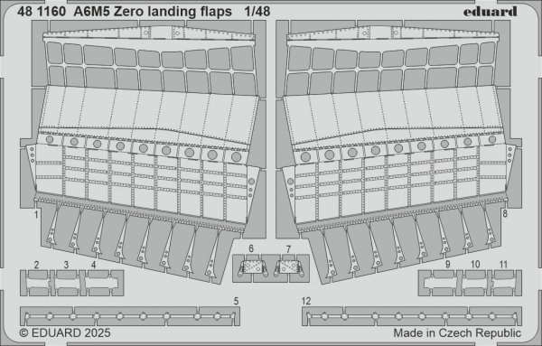 Eduard 481160 A6M5 Zero landing flaps FINE MOLDS 1/48