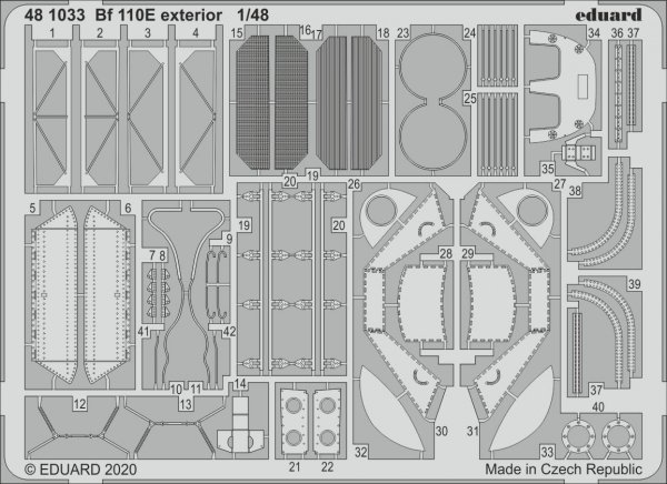 Eduard 481033 Bf 110E exterior 1/48 DRAGON