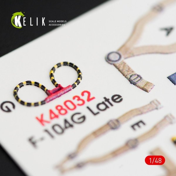 KELIK K48032 F-104G &quot;STARFIGHTER&quot; LATE TYPE INTERIOR 3D DECALS FOR HASEGAWA KIT 1/48