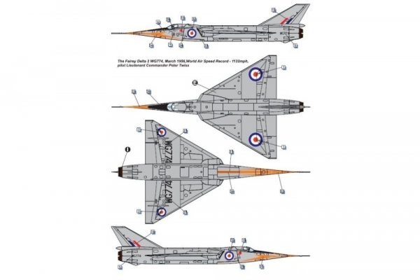 Dora Wings 48064 Fairey Delta 2 British Supersonic Research Aircraft 1/48