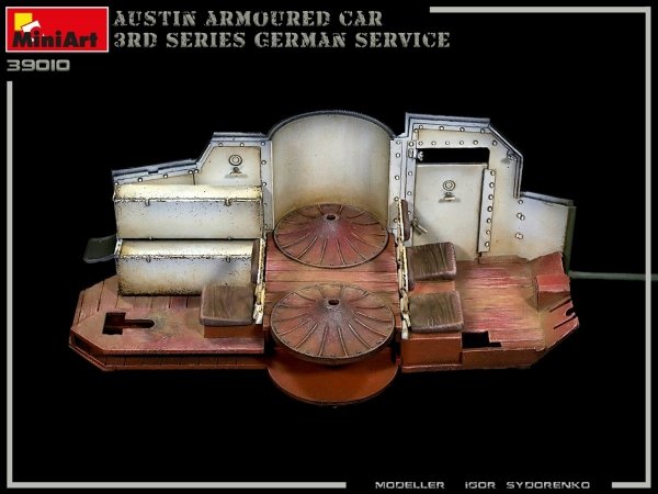 Miniart 39010 AUSTIN ARMOURED CAR 3rd SERIES: GERMAN, AUSTRO-HUNGARIAN, FINNISH SERVICE. INTERIOR KIT 1/35