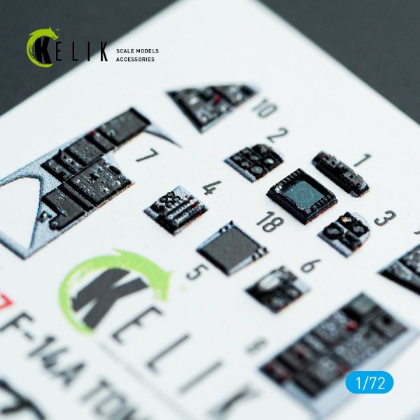 Kelik K72217 F-14A Tomcat - interior 3D decals for HobbyBoss kit (1/72)
