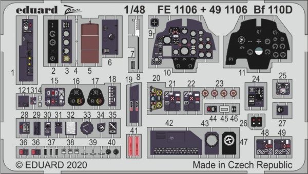 Eduard 491106 Bf 110D interior 1/48 DRAGON