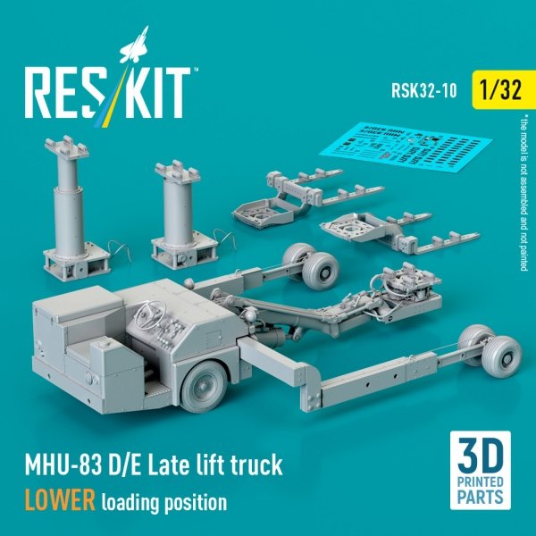 RESKIT RSK32-0010 MHU-83 D/E Late lift truck LOWER loading position (3D Printed model kit) 1/32