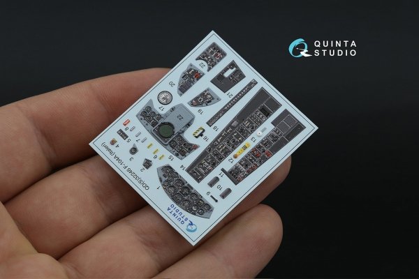 Quinta Studio QDS-32246 F-104A 3D-Printed &amp; coloured Interior on decal paper (Italeri) (Small version) 1/32