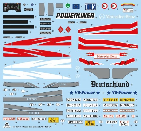  Italeri 3956 Mercedes Benz SK 1844 LS V8 1/24