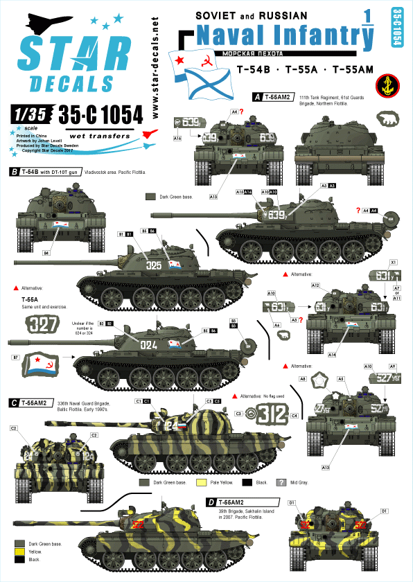 Star Decals 35-C1054 Naval Infantry 1 1/35