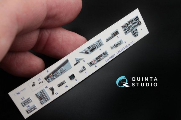 Quinta Studio QD48008 MiG-29 (9-12) 3D-Printed &amp; coloured Interior on decal paper (for GWH kits) 1/48