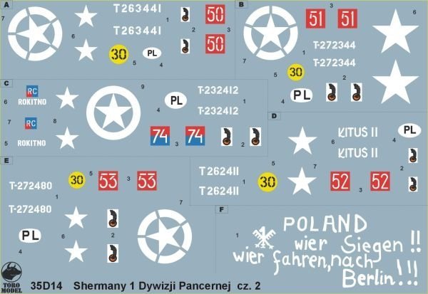 ToRo Model 35D14 - Polish Sherman tanks - 1st Polish Armoured Division, NWE 1944-45 vol.2 1/35