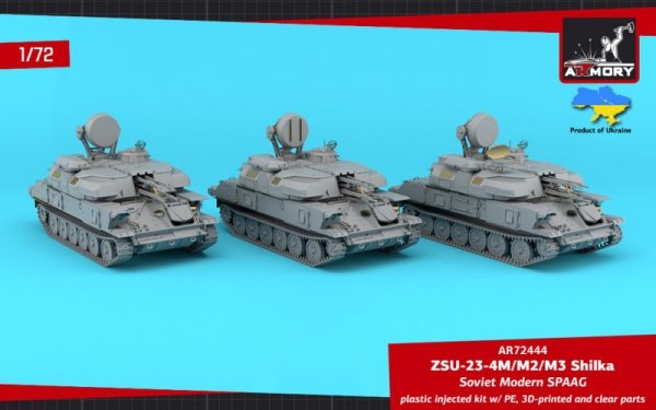 Armory Models 72444 ZSU-23-4M/M3/M2 "Shilka", Soviet SPAAG 1/72