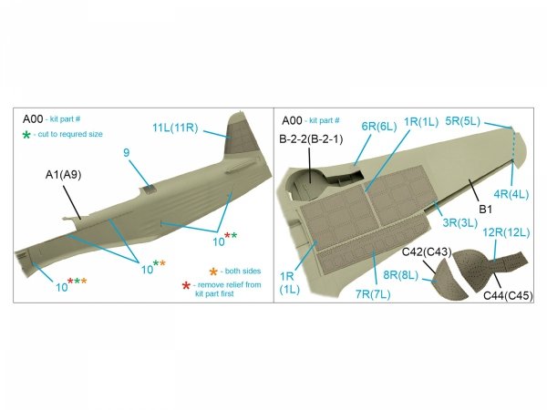Quinta Studio QP32014 Yak-9T Flaps and Panels (ICM) 1/32