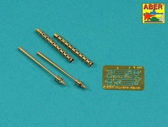 Aber 16L-17 Zestaw 2 luf do MG13 używanych w niemieckim czołgu Pz.Kpfw. I, Ausf.A wczesny do 1938r. / Set of 2 barrels for guns MG13 (long) used in German light tank Pz.Kpfw. I, Ausf.A early to 1938 1/16 