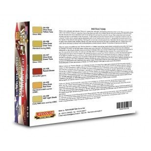 Lifecolor CS18 Acrylic paint set American Uniforms Set 2 6x22ml