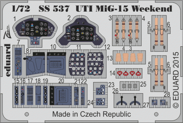 Eduard SS537 UTI MIG-15 Weekend 1/72 EDUARD