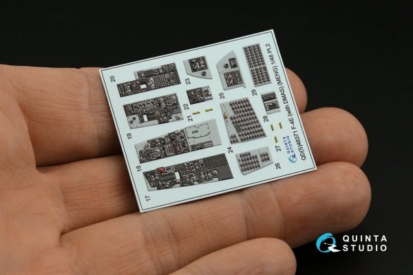 Quinta Studio QD48371 F-4E with DMAS 3D-Printed &amp; coloured Interior on decal paper (Meng) 1/48