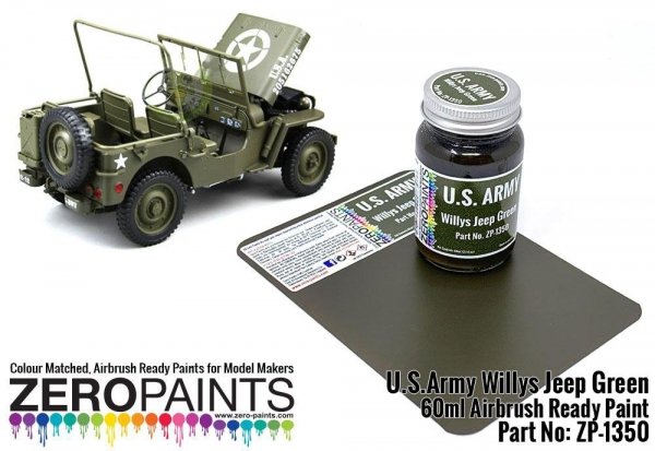 Zero Paints ZP-1350 U.S. Army Willis Jeep Green Paint 60ml