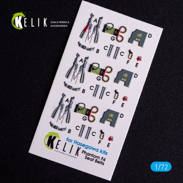 Kelik K72068 RF-4B - interior 3D decals for Hasegawa kit (1/72)