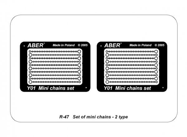 Aber R-47 Set of Mini Chains 2 Type / Zestaw miniaturowych łańcuszków drugiego typu 1/16 - 1/48