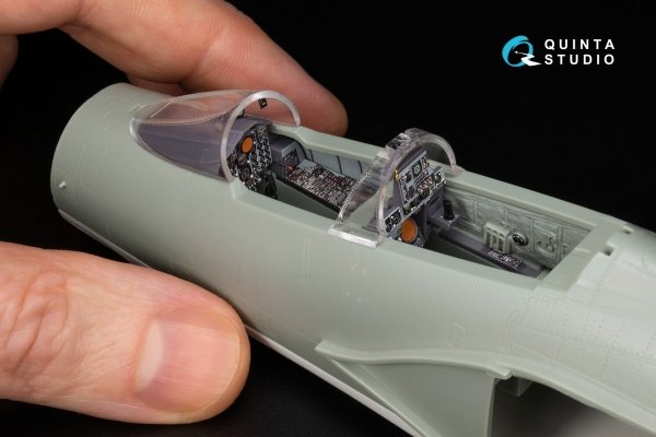 Quinta Studio QD+48489 F-4J Phantom II 3D-Printed &amp; coloured Interior on decal paper (Academy) (with 3D-printed resin parts) 1/48