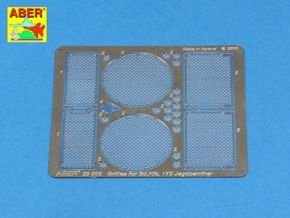 Aber 25005 Grilles for german tank destroyer Sd.Kfz.173 Jagdpanther (1:25)