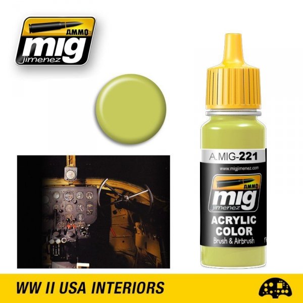 AMMO of Mig Jimenez 0221 FS 33481 ZINC CHROMATE YELLOW