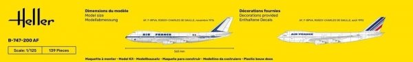 Heller 56459 Starter Kit - B-747-200 AF 1/125