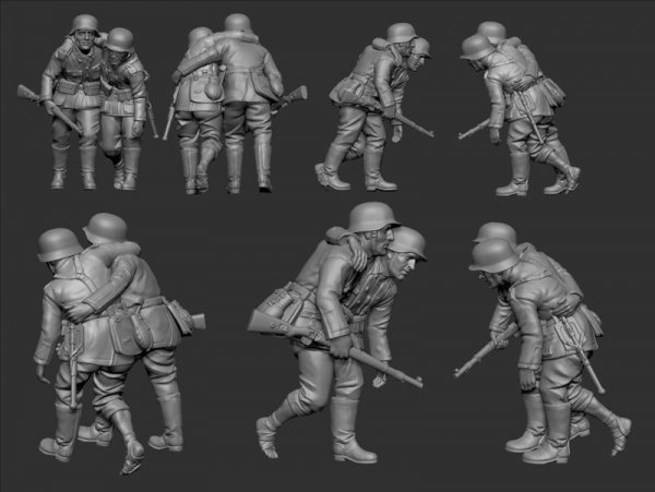 Zvezda 6143 German Medical Personnel (1941-1943) Art of Tactic 1/72