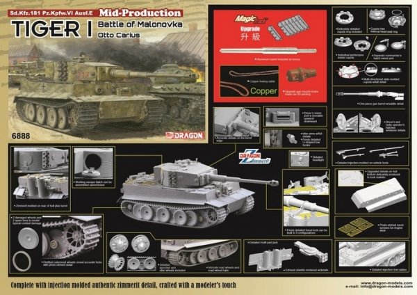 Tiger I Mid-Production w/Zimmerit Battle  Of Malonovka Otto Carius