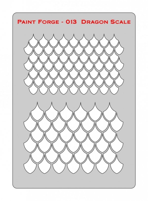 Paint Forge PFST013L STENCIL - DRAGON SCALE